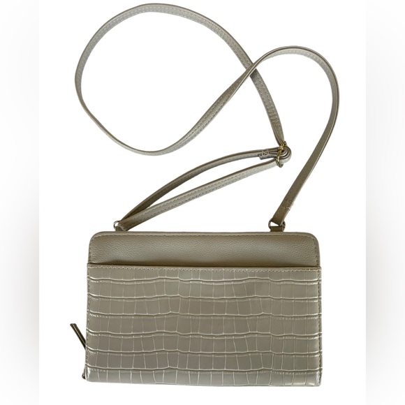None Handbags - TAUPE GREY TRAVEL ORGANIZER CROSSBODY PURSE